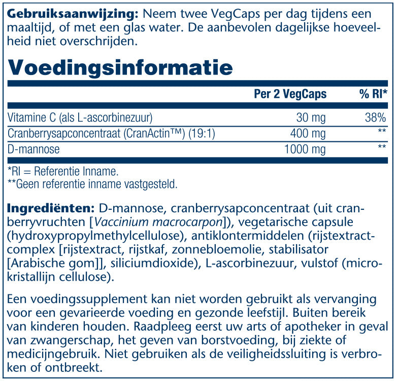 D-Mannose met CranActin