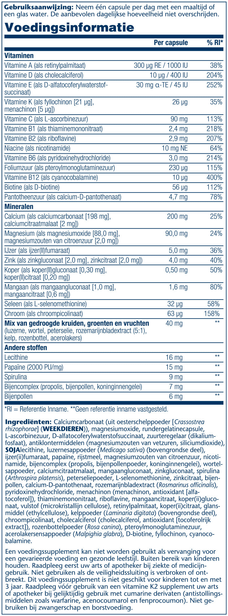 Multivitamine & mineralen