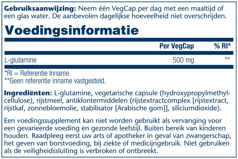 L-Glutamine, vrije vorm