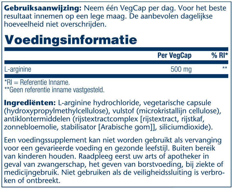 L-Arginine, vrije vorm