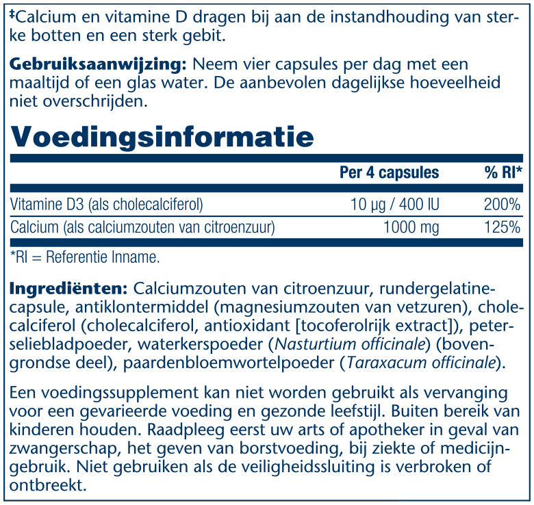 Calciumcitraat met Vitamine D3